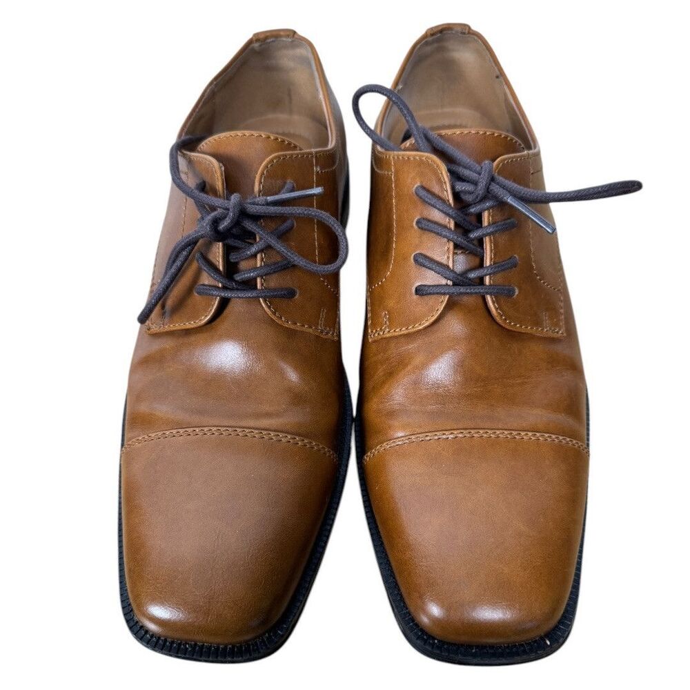 Alfani Adam Oxfords Cap Toe Mens Size 9 M Brown Dress Shoes Lace Up SU